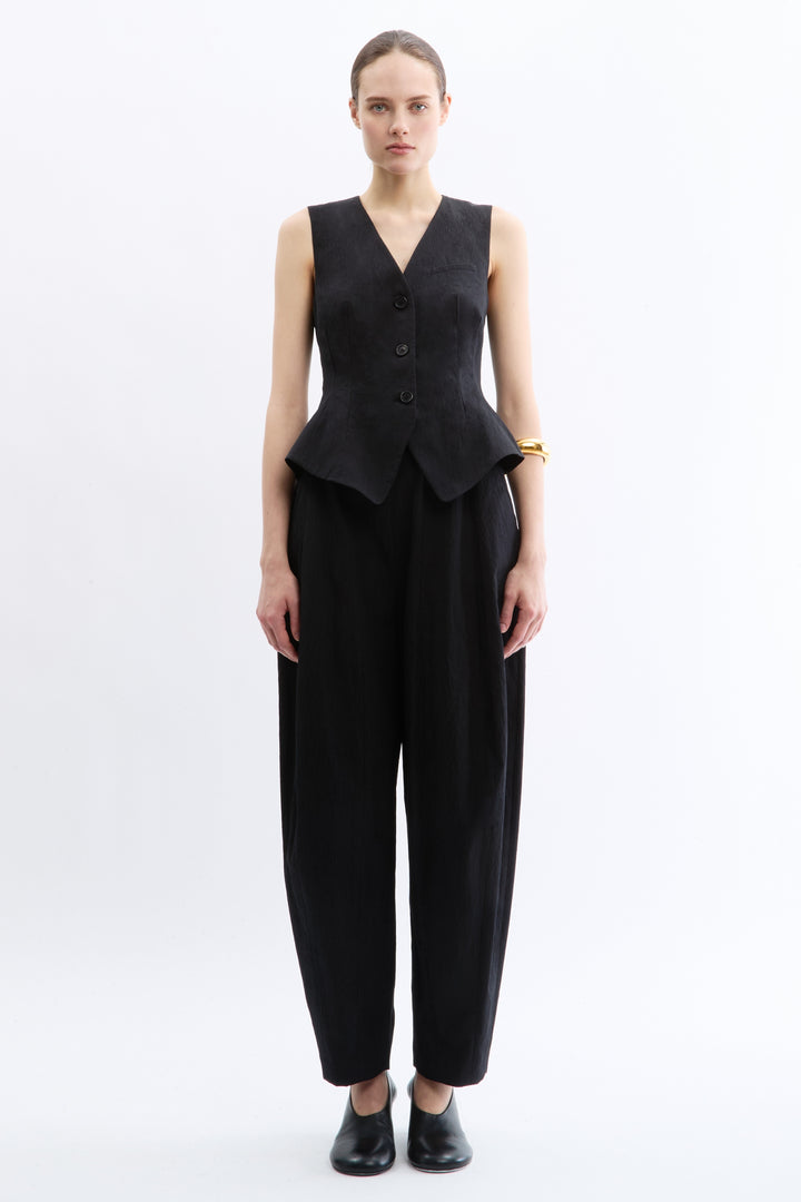 William Vest in Cotton Jacquard
