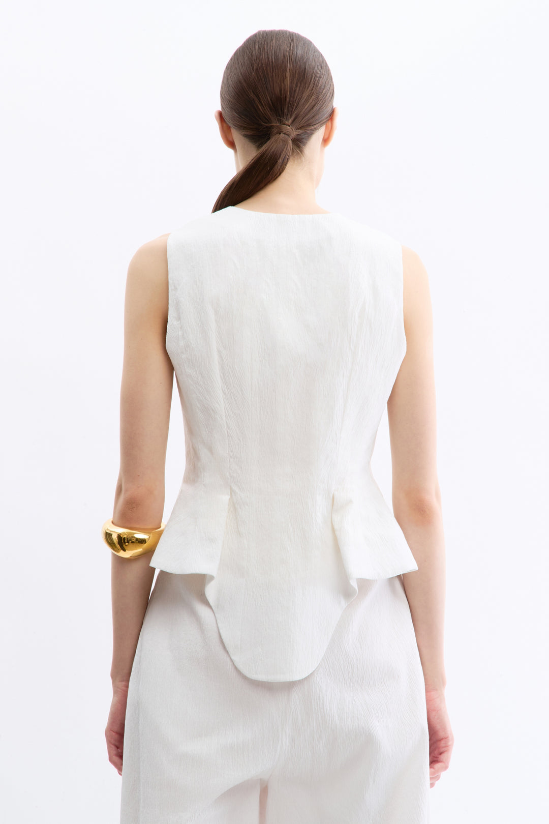 William Vest in Cotton Jacquard