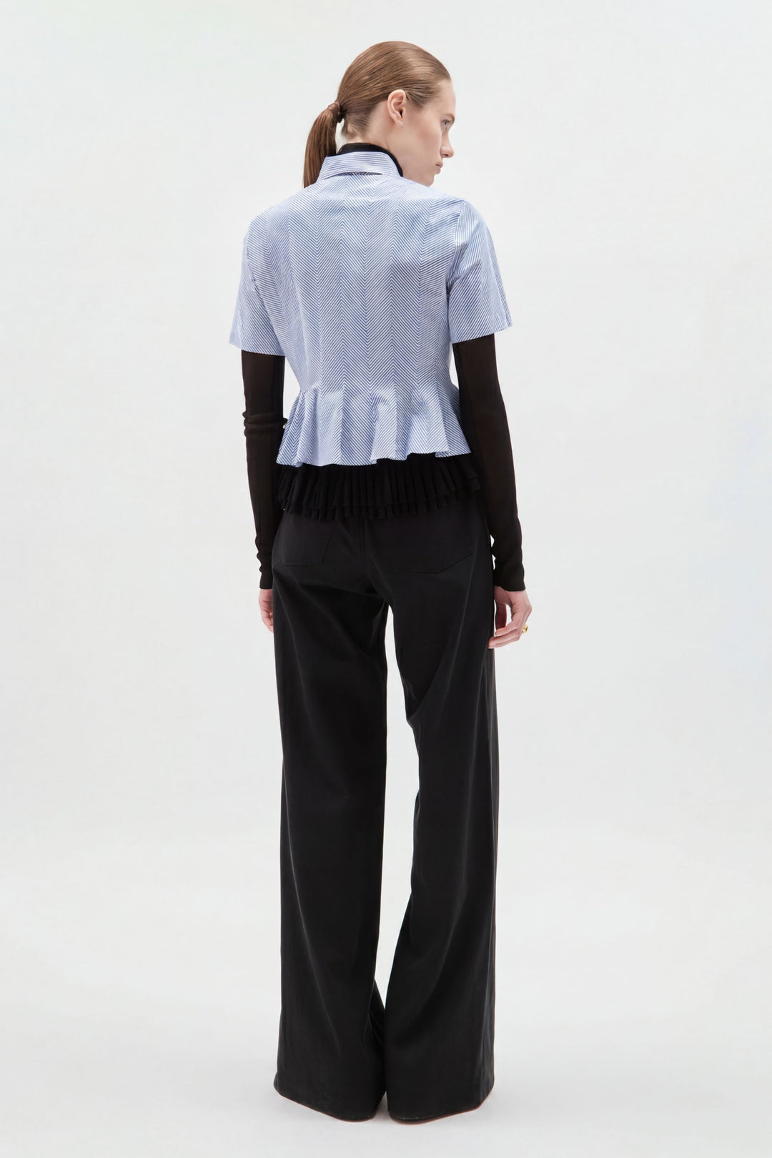 Lulu Shirt in Stripe Lux Poplin
