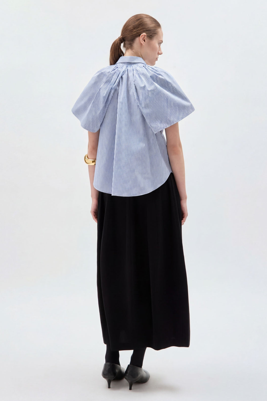 Reese Shirt in Striped Lux Poplin