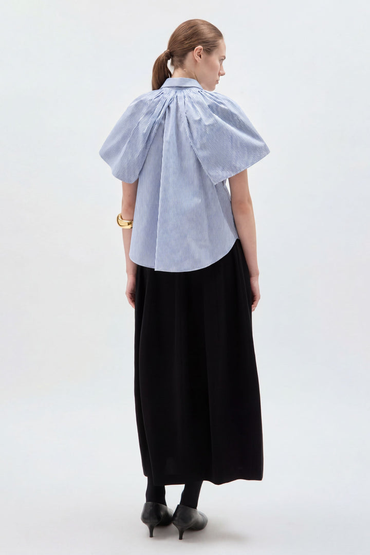 Reese Shirt in Striped Lux Poplin