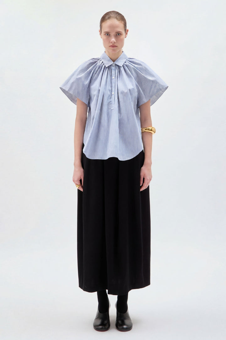 Reese Shirt in Striped Lux Poplin