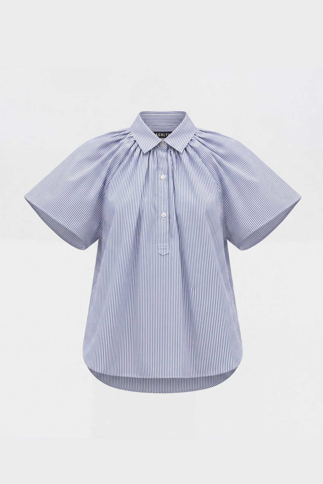 Reese Shirt in Striped Lux Poplin