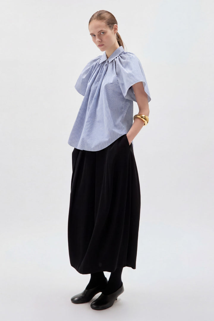 Reese Shirt in Striped Lux Poplin